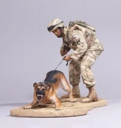 MILITARY III Air Force Security K-9 Handler Figur