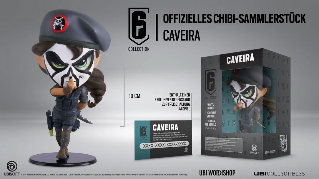 Ubisoft Six Collection 3 - Caveira 10cm Vinyl Figur 1 Ubisoft Six Collection 3 - Caveira 10cm Vinyl Figur
